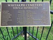 Whitaker Cemetery Burial Plaque